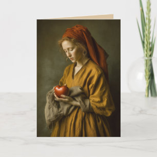 Carte Femme de la Renaissance tenant un cœur