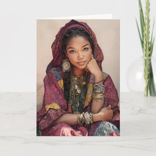 Carte Femme des Comores - Portrait Ethnique de Femme Afr (Devant)