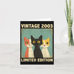 Carte Femme Drôle 22 Ans Cadeau Vintage 2003 Chat Lo
