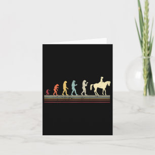 Carte Femme Drôle Évolution Cadeau Cheval Équitation 1