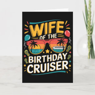 Carte Femme du croiseur d'anniversaire Croisière d'anniv
