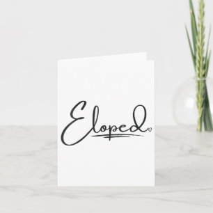 Carte Femme Elopée _ Mariée &amp ; Salle _ Lune de miel 