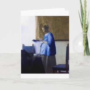 Carte Femme en bleu, Johannes Vermeer