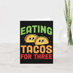 Carte Femme enceinte mangeant des tacos pour une grosses