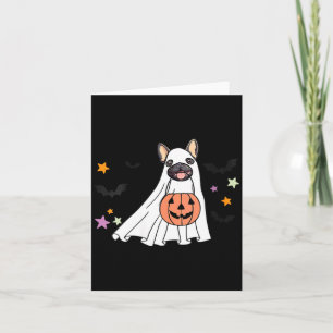 Carte Femme Fantôme Noir Bulldog Français Boo Amoureux d