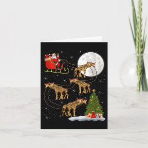 Carte Femme Girafe Santa Claus Traîneau Volant Drôle Mag
