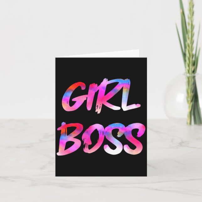 Carte Femme Girl Boss col V  (Devant)