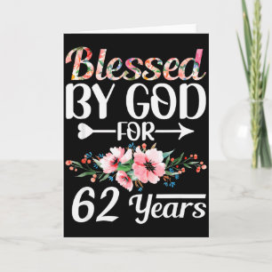 Carte Femme homme pour son 62e anniversaire bénie par Di