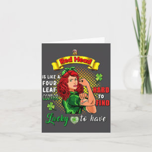 Carte Femme Irlandaise Roux Saint-Patrick Chanceuse Roux