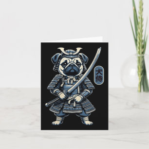 Carte Femme Japonaise Samurai Dog Tattoo, Chien Carlin K