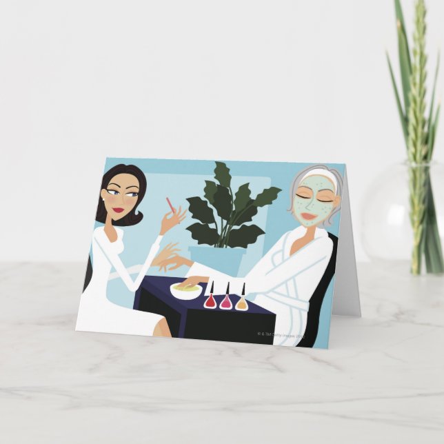 Carte Femme manucure et visage au spa (Devant)