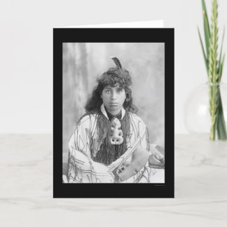 Carte Femme maorie de Rotorua Nouvelle-Zélande 1895