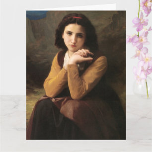 Carte Femme Mignonne de Jeune Femme par Bouguereau