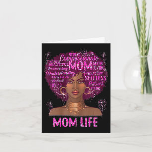 Carte Femme noire maman vie maman afro-américaine heureu