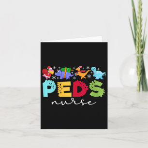 Carte Femme Peds Christmas Peds Nurse Fête de Noël Pédia