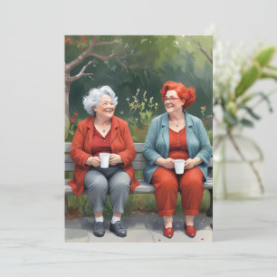 Carte femme plus âgée Miss You, meilleure amie per