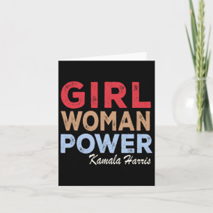 Carte Femme Power Kamala Harris Retro Vintage