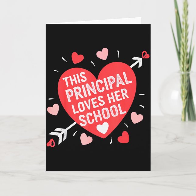 Carte Femme Principale Saint-Valentin Directeur d'école  (Devant)