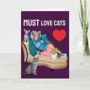 CARTE FEMME RÉTRO (FEMME AU FOYER) CHAT CHATS INTÉ