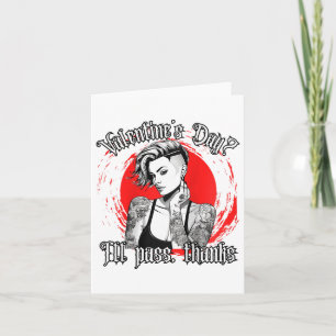Carte Femme Seule Tatouée Femme Encre Pour Anti