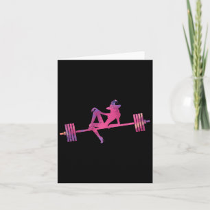 Carte Femme Sorcière haltère Halloween Salle de gym O