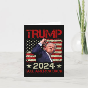 Carte Femme Trump Poing Pompe Tiré Sur Trump 2024 Trump