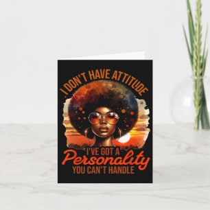 Carte Femmes Afro Fierté Noire Fille Afro-Américaine Fem