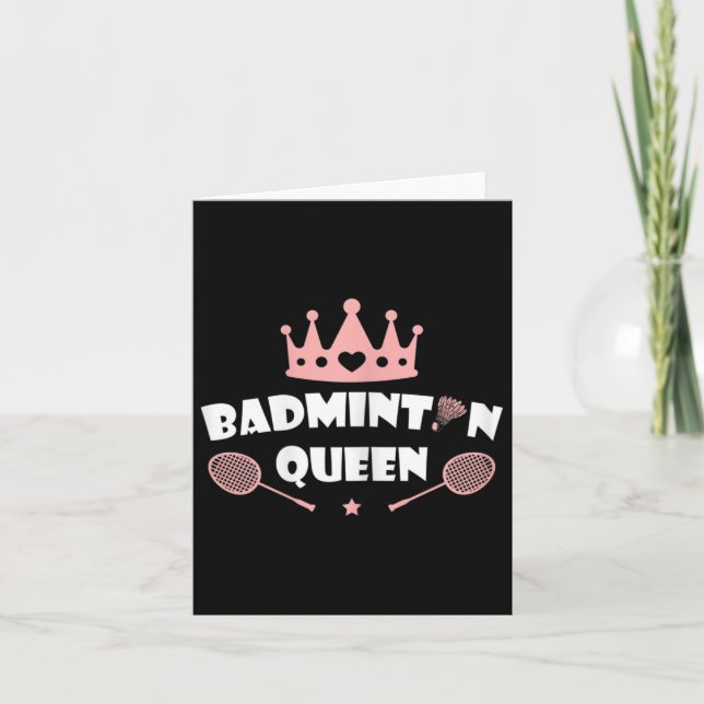Carte Femmes Badminton Queen Shuttle Badminton Lover (Devant)