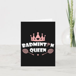Carte Femmes Badminton Queen Shuttle Badminton Lover