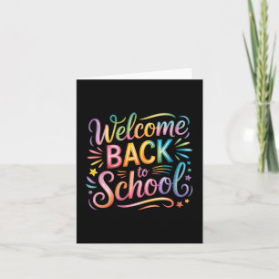 Carte Femmes Bienvenue À L'École Tie Dye Premier Jour Ba