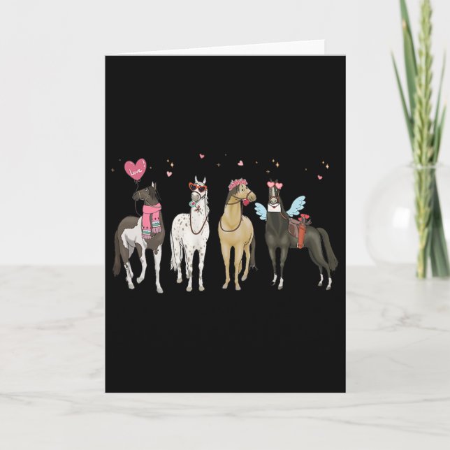 Carte Femmes Cheval Saint-Valentin Amoureux de Cheval Ma (Devant)