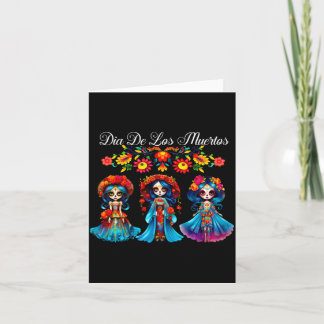 Carte Femmes Crâne de Sucre Dia De Los Muertos Catrina J