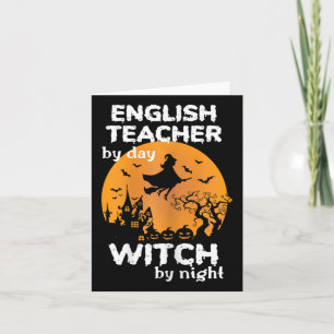 Carte Femmes Drôle Femmes Anglaise Enseignante Halloween