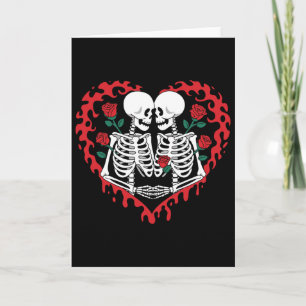 Carte Femmes drôle Saint-Valentin Crâne Et Sang Rouge Ho