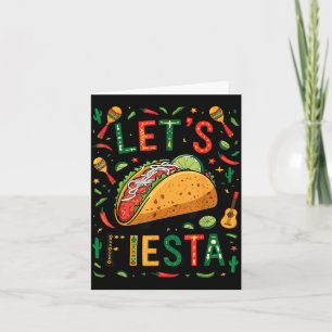 Carte Femmes, faisons la fête taco cinco de mayo drôle m