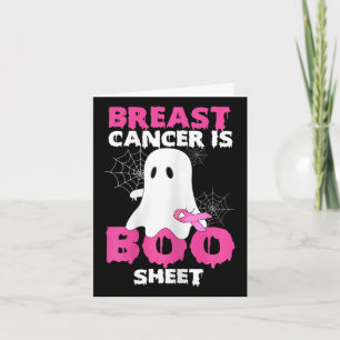 Carte Femmes Halloween Costume Le cancer du sein est Boo