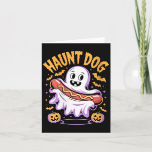 Carte Femmes hantent le chien drôle fantôme hot-dog Hall