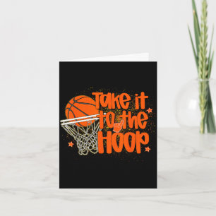 Carte Femmes hommes basket-ball cœur anneau enfants jour