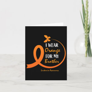 Carte Femmes Hommes Je Porte Orange Pour Mon Frère Leucé