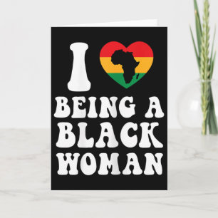 Carte Femmes J'aime être une femme noire Juneteenth noir