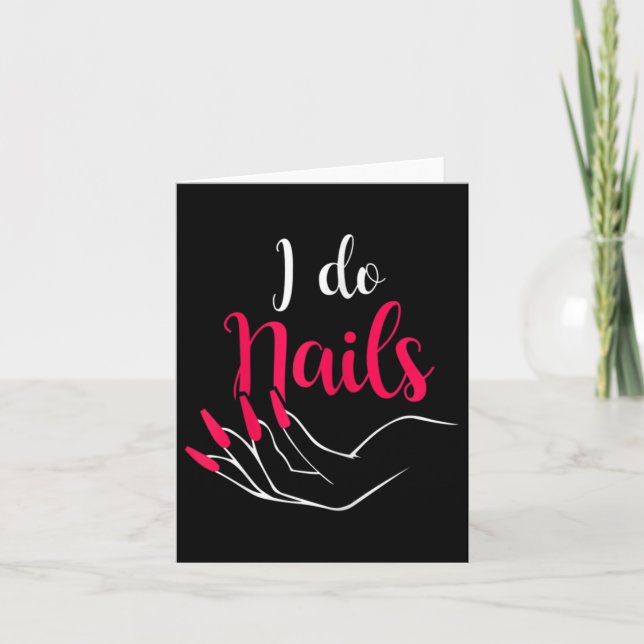 Carte Femmes Je fais des ongles Technicien en onglerie  (Devant)