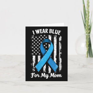 Carte Femmes Je Porte Du Bleu Pour Ma Mère Sensibilisati