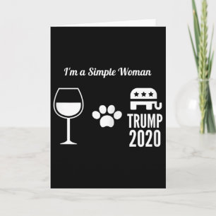 Carte Femmes Je Suis Une Femme Simple Drôle Vin Chiens T