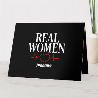 Carte Femmes Jonglant Hobby Graphisme Décor Thématique F