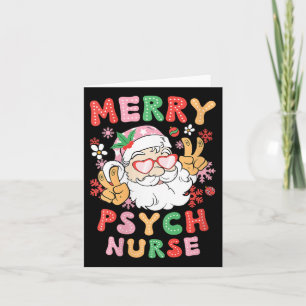 Carte FEMMES Joyeux Psyché Infirmière Noël Nur psychiatr