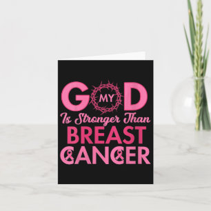 Carte Femmes Mon Dieu Est Plus Fort Que Le Cancer Du Sei