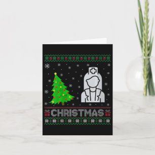 Carte Femmes Nicu Infirmière Xmas Arbre Éclairage Laide
