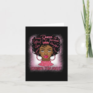 Carte Femmes noires Reine plus forte que cancer du sein