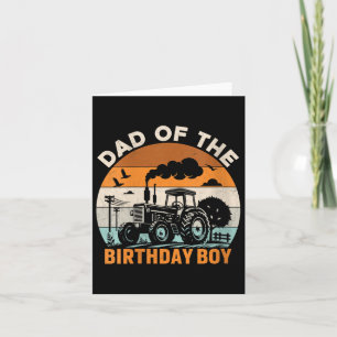Carte Femmes Papa De L'Anniversaire Garçon Tracteurs Fer