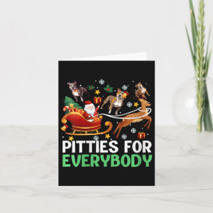 Carte Femmes Pitties pour tout le monde Noël Pitbull Chi